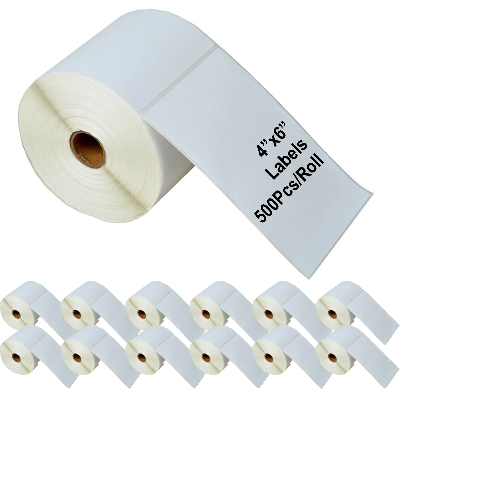4X6 500/Roll Direct Thermal Labels for Rollo Zebra Eltron ZP450 GX420T ...