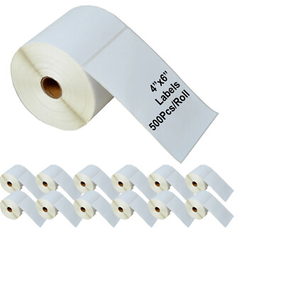 4X6 500/Roll Direct Thermal Labels for Rollo Zebra Eltron ZP450 GX420T ...