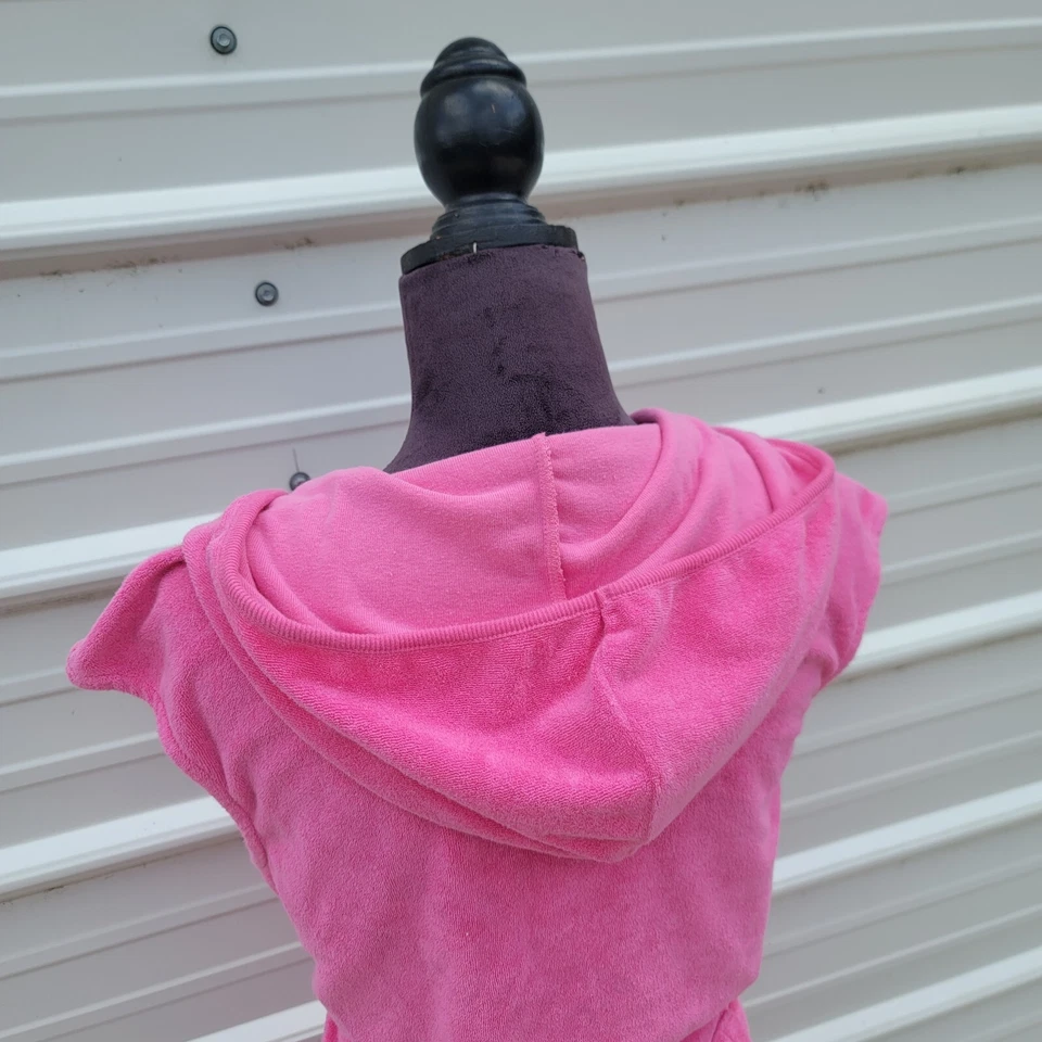 Tommy Hilfiger женщин v-образным вырезом прикрытие платье розовый полотенце хлопок галстук с капюшоном Sz S - Изображение 4 из 4