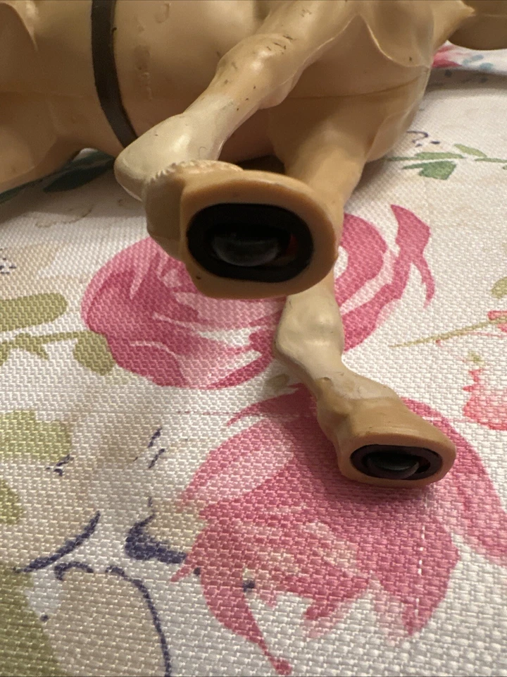 Juguete de caballo Louis Marx vintage 1965 Johnny West Thunderbolt Palomino 13" con silla de montar Foto 3 de 4