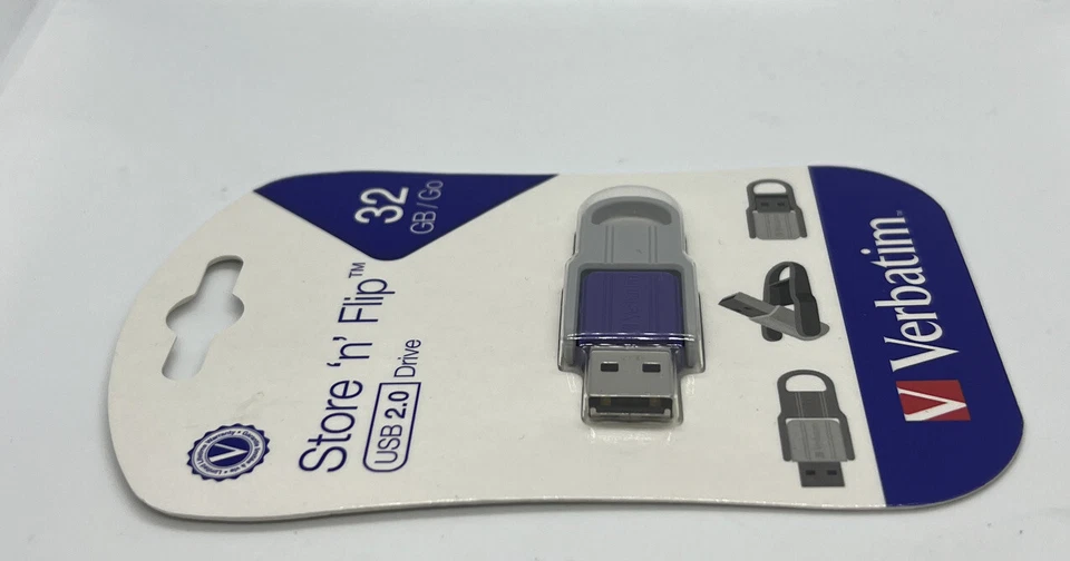 Verbatim 70060 Store 'N' Flip Usb Flash Drive 32Gb Violet Password Protection - Image 2 of 4