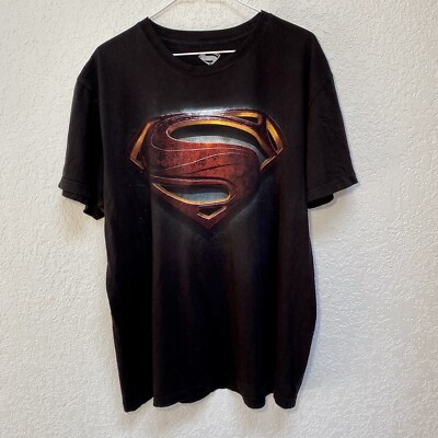 Justice League Movie Superman Logo DC Comics Man Of Steel Adult T-Shirt  Size XL