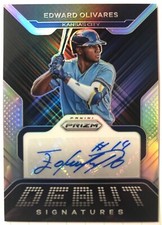 2022 Panini Prizm EDWARD OLIVARES SILVER PRIZM Debut Signatures Auto KC Royals