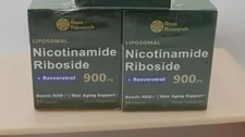 2~ Reus Research Liposomal NAD Supplement Nicotinamide Riboside Resveratrol 80ct