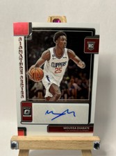 MOUSSA DIABATE 2022-23 Panini Donruss Optic Signature Series Rookie RC Clippers