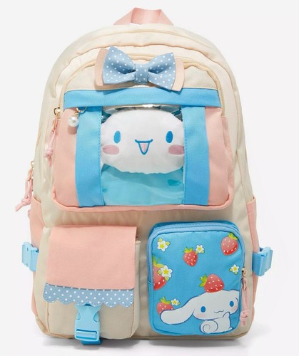 NEW Official Sanrio Cinnamoroll Strawberry Multi-Pocket Backpack US Seller