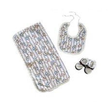 Handgefertigte Babydecke-gehäkelte Booties-Lätzchen-Flanell-mehrfarbig-Pferde, Neugeborene