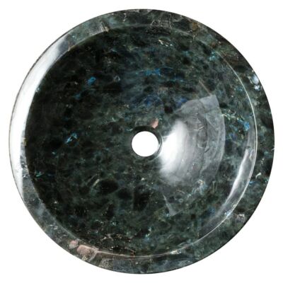15'' Labradorite Stone Washbasin/Sink Handmade Natural Stones Work Home Decor
