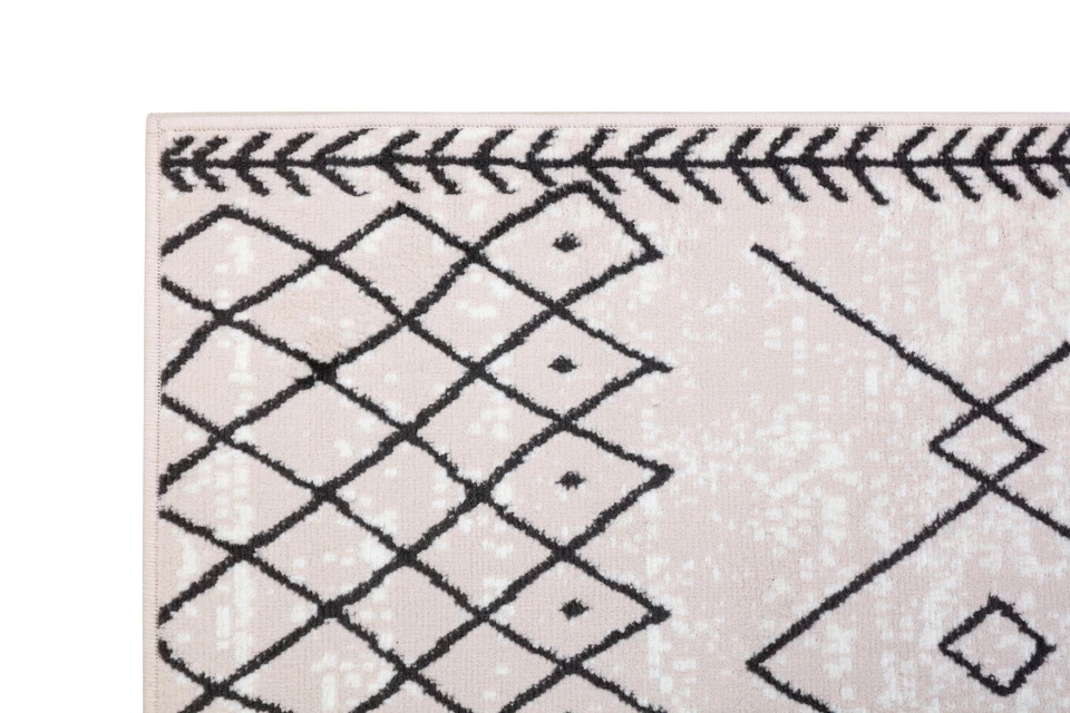 Trellis Bohemian - 2'x4' Peach, Moroccan Faded Transitional Area Rug - 511 - Image 4 of 4