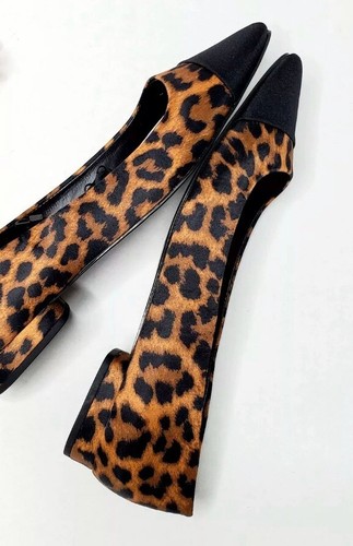 NWT Zara Cap Toe Animal Print Ballet Flats Ref 2518/510 AW19 - 第 3/5 張圖片