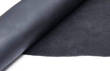 4-6 FT Oil Tanned Black Leather 9-10 oz 3.6-4mm Thickness Pre-Cut