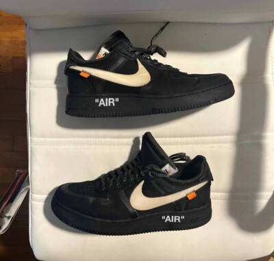 Size 9.5 - Off White air force 1 low black AO4606-001