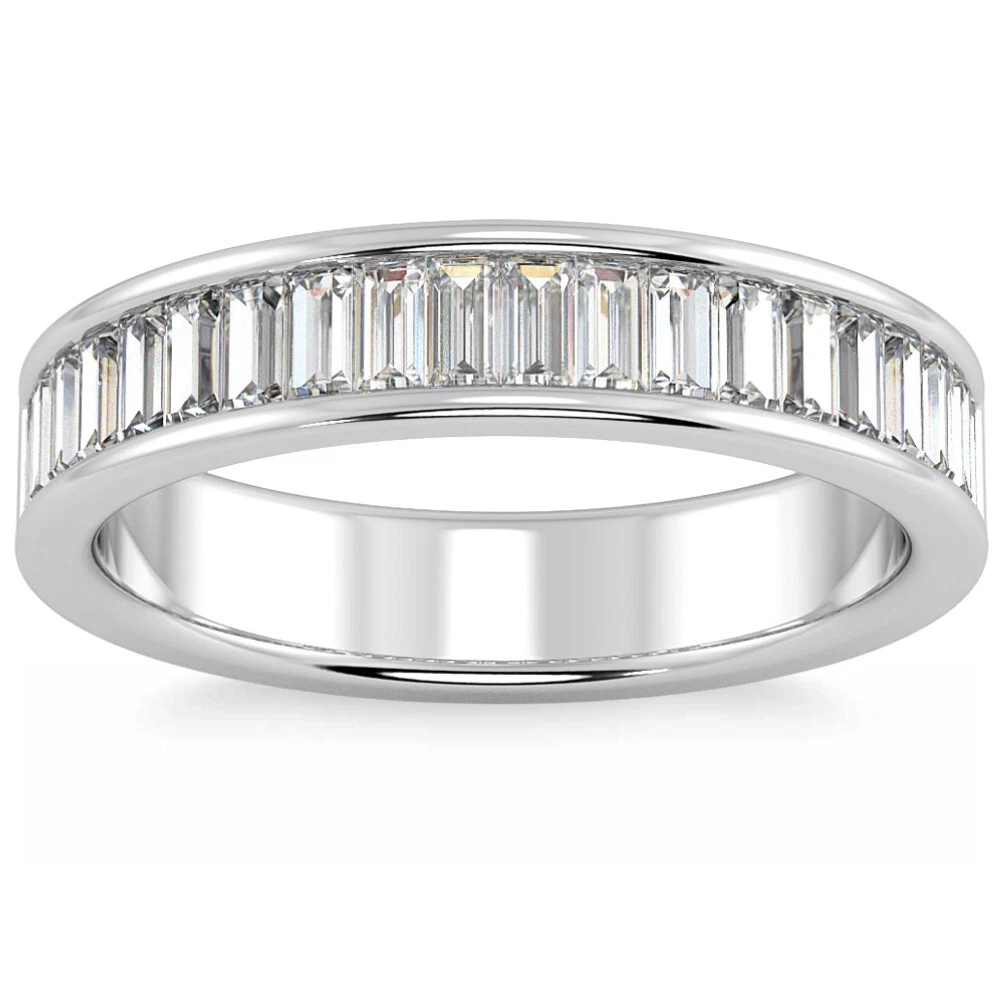 1Ct TW Baguette Diamond Channel Set Wedding Ring 14k G Lab Grown