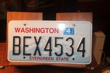 2010 Washington License Plate Evergreen State BEX4534