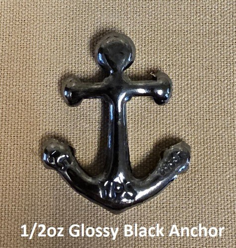 1/2 Troy Oz Hand Poured 999 Silver Bullion "Black Anchor" by YPS - Picture 2 of 2