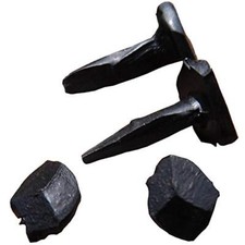 50 5/8" Steel Decorative Wrought Head Nails with Black Oxide Finish. Small