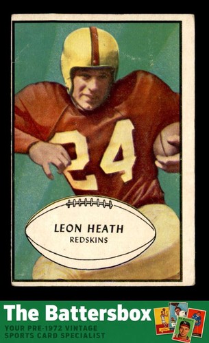 Leon Heath #63 1953 Bowman card