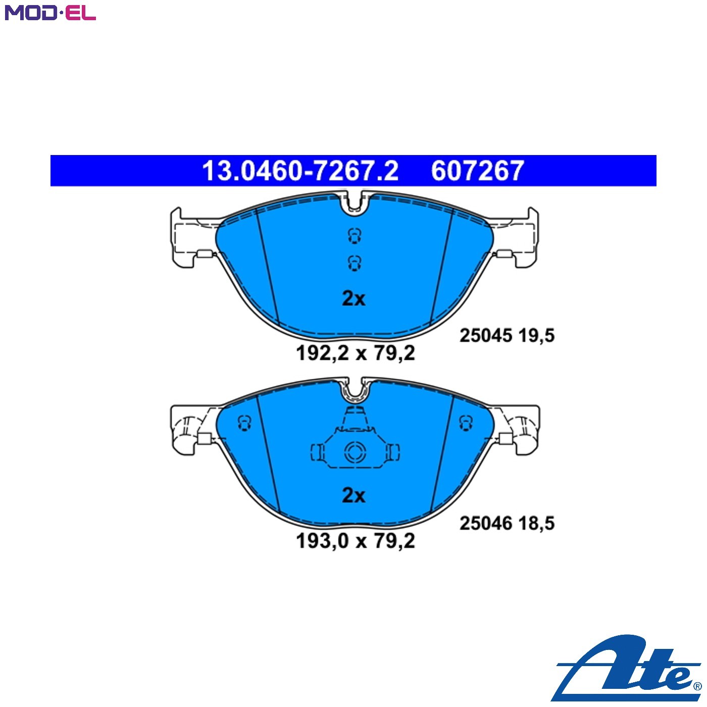 BRAKE PAD SET DISC BRAKE 13.0460-7267.2 FOR BMW 5/F11/Gran/Turismo/F07/F10 2.0L
