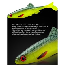 20cm 56g Swim Baits for Freshwater Saltwater T Tail Baits Soft Fishing Lures