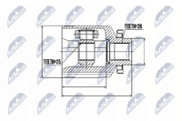 NTY Gelenksatz, Antriebswelle NPW-HY-516 FüR Hyundai