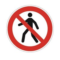 10 Stk. Verbotszeichen Asr A1.3/DIN En Iso 7010 FußGäNger Verboten Folie