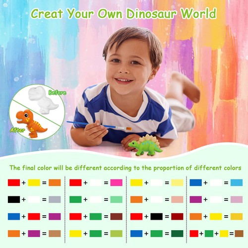 Giochi per Bambini Kit Pittura Dinosauri per Bambini DIY Giocattoli Bambino - Foto 5 di 24