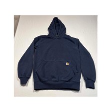 Carhartt Rain Defender Loose Fit Hoodie Mens Medium Navy Heavyweight Sweatshirt