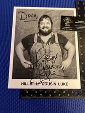 Hillbilly Cousin Luke  signed wrestling promo photo WWC Indy Rare