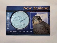 2006 New Zealand 5 Dollars New Zealand Falcon Native Birds Series Coin