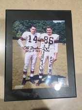 FRAMED OTTO GRAHAM & DANTE LAVELLI SIGNED AUTOGRAPH 8X10 PHOTO - BROWNS NFL COA