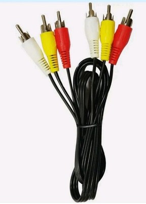 2× Videokabel 3 fach Stecker Cinch Audio Video Composite FBAS RCA AV TV, 3 Meter