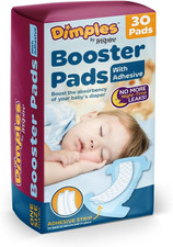 Dimples Booster Pads, Baby Diaper Doubler with Adhesive - Boosts Diaper Absorben