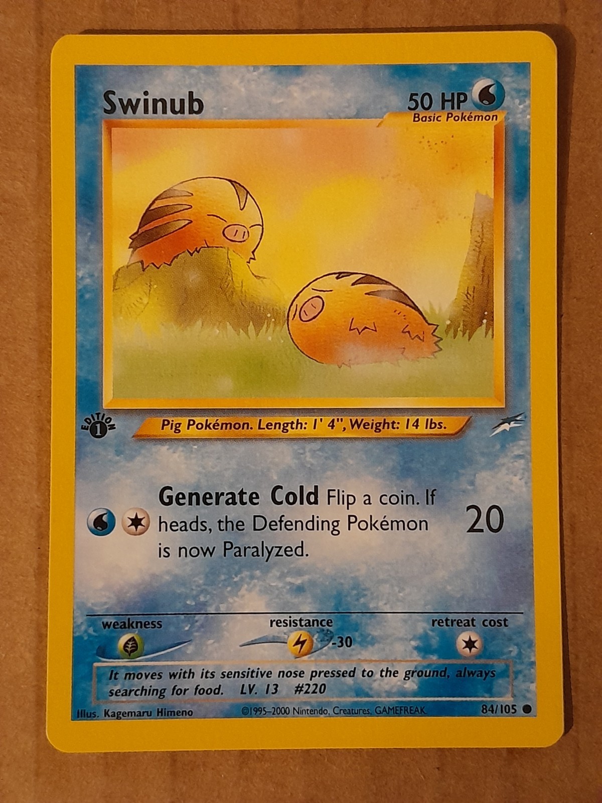 Pokemon Swinub 84/105 1st Edition NEO Destiny LP-NM See Pictures