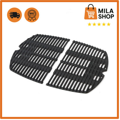 Grillrost Gusseisen 27,3x38,8cm 2er Set kompatibel Weber Q200 Q220 Q2000 Q2200