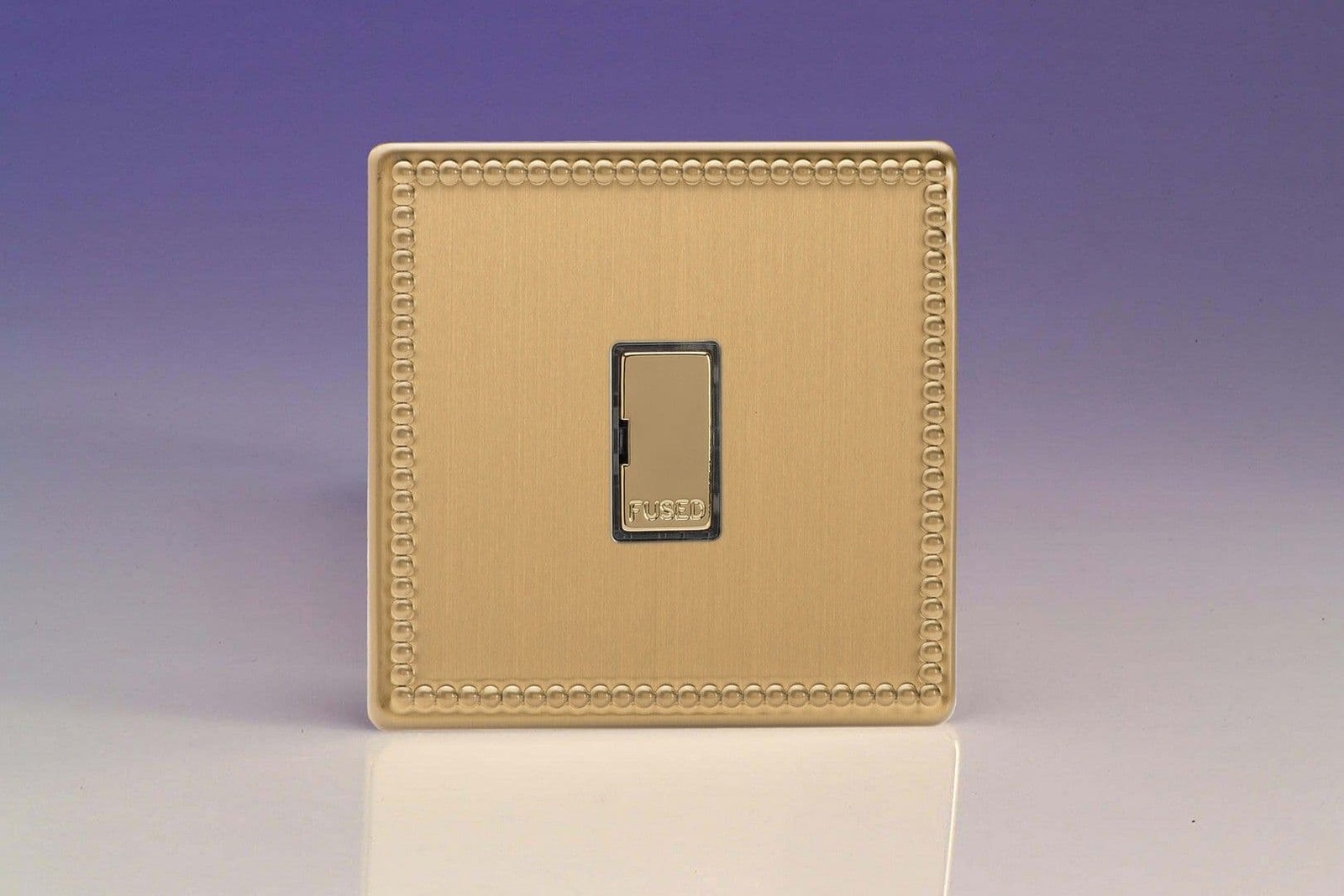 Varilight XDY6UDS.JB Jubilee Brushed Brass 1 Gang 13A Unswitched Fused Spur