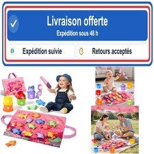 Jouet Montessori Pêche à la Ligne Bébé 1 an - Jeu Éducatif Couleurs Fille Garçon