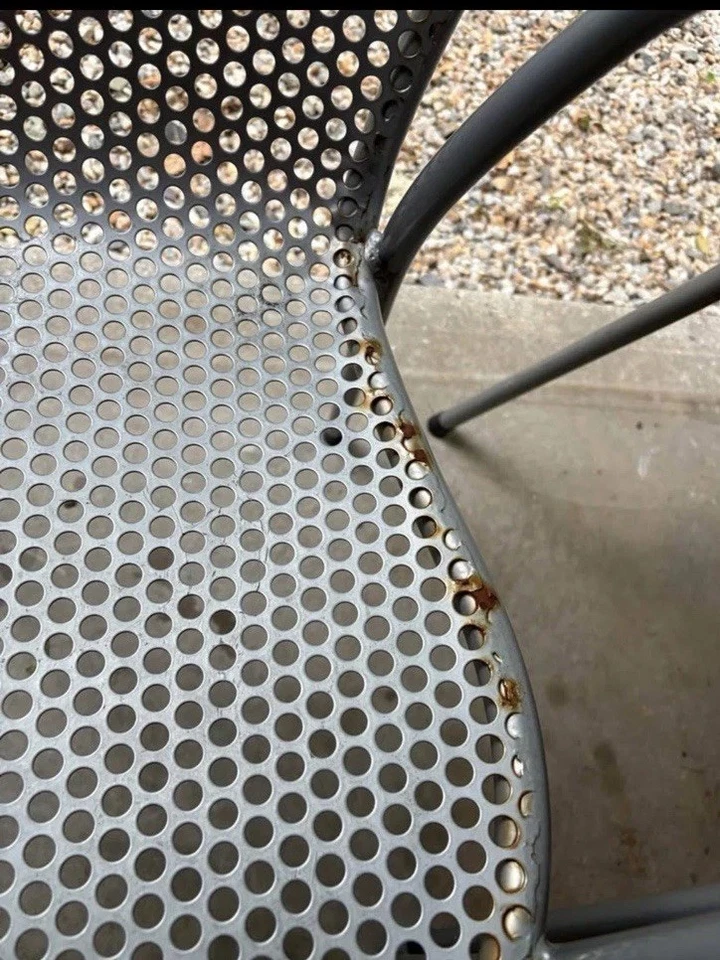 2 sillas apilables vintage Emu MCM metal patio interior exterior Foto 4 de 4