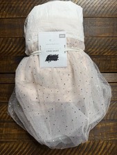 Pottery Barn Kids Shimmer Tulle Crib Skirt Pink New 