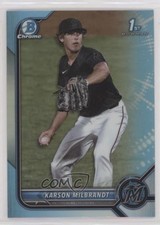 2022 Bowman Draft Chrome Sky Blue Refractor Karson Milbrandt #BDC-87 0fz3