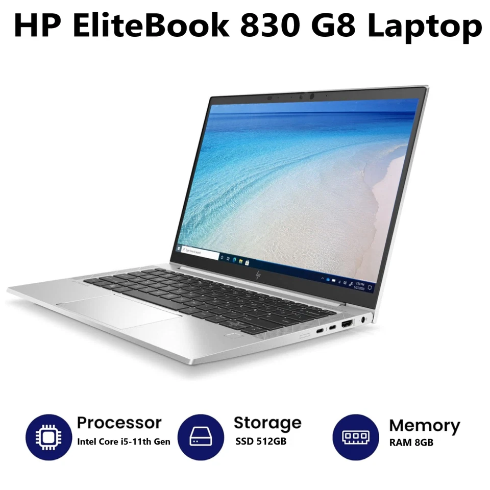 HP EliteBook 830 G8 · i5-1135G7 · 8GB · 512GB, photo 2 of 5