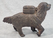 Vintage Cast Iron St. Bernard Rescue Dog Still Coin Bank A.C. Williams 8" Long