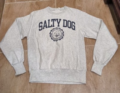 Men's Champion x Salty Dog Cafe Hilton Sweatshirt Reverse Weave Gray Pullover XS