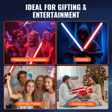 Light Sword, 2 Pack Light up Sword with 7 RGB Colors, Birthday