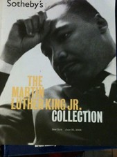 THE MARTIN LUTHER KING JR. COLLECTION. NEW YORK JUNE 30, By Sotheby's EXCELLENT