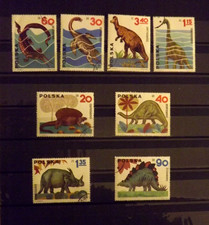 Thematic Stamps - Prehistoric Animals 1965 Poland - VGC