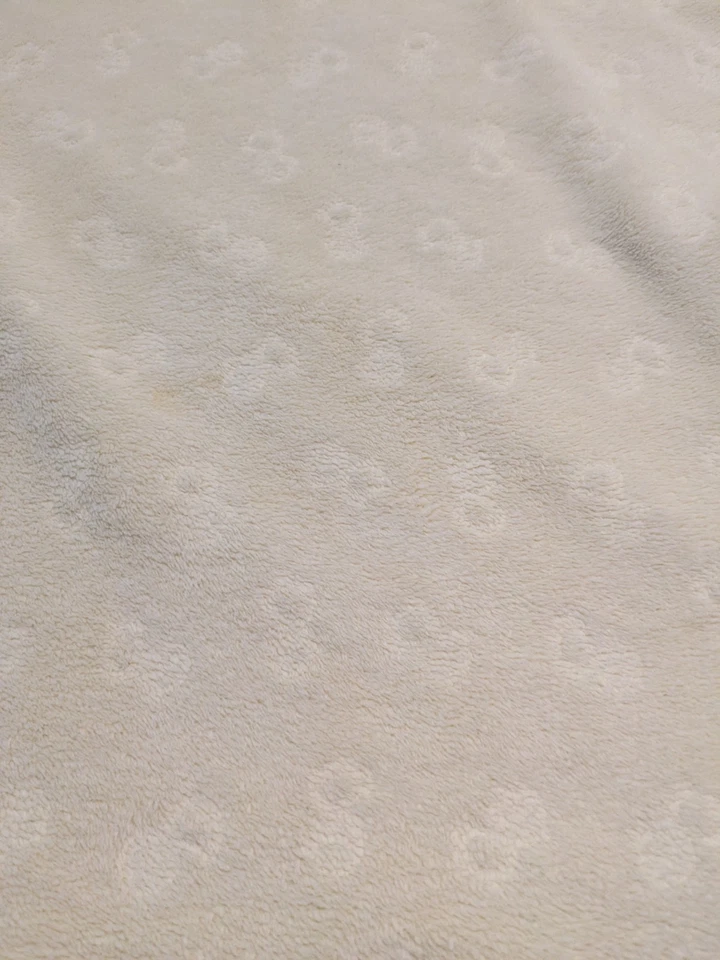 Винтажное детское желтое плюшевое велюровое атласное одеяло с отделкой и подкладкой Duckie - Изображение 3 из 4