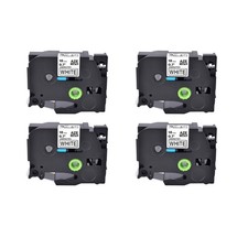 4PK Compatible Brother TZ-S241 TZe-S241 Black on White Strong Adhesive Tape 18mm