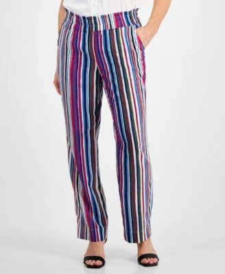 Jones New York Petite High Rise Striped Pull- 91308780428  RT $79.5