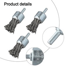 Versatile 25mm Steel Knot Wire Brushes for Heavy Duty Applications Pack of 3