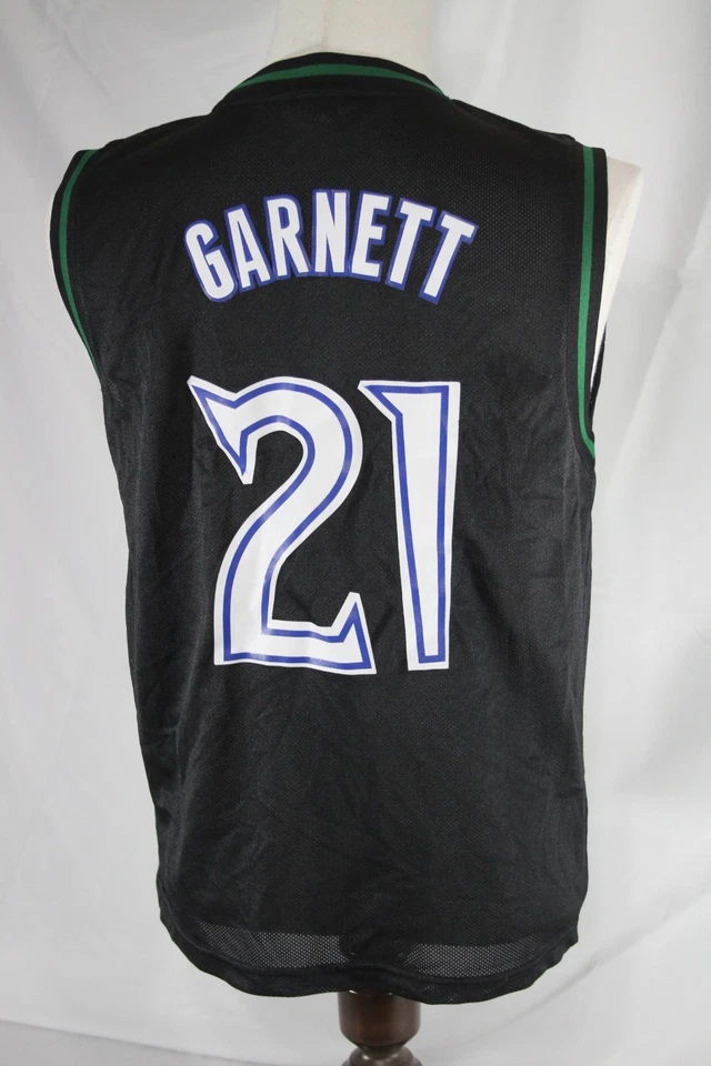 Camiseta deportiva negra de la NBA REEBOK Youth L Garnett #21 (14-16) Foto 2 de 4